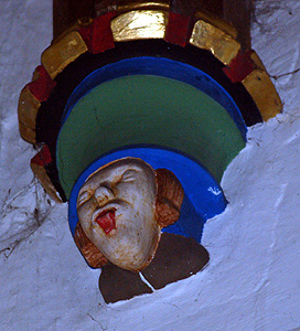 Nave roof corbel - north side west end July 2012